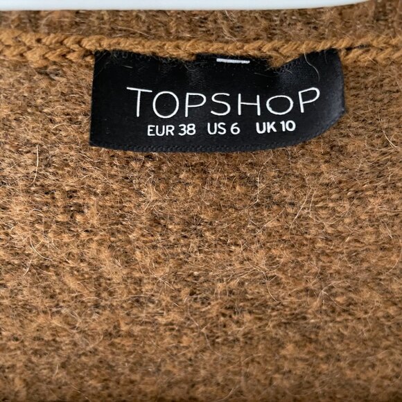 Top Shop - Tan Long Cardigan - Size US 6 - Picture 5 of 5